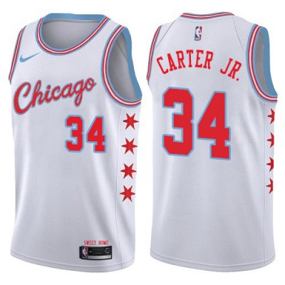 Nike Chicago Bulls #34 Wendell Carter Jr. White Youth NBA Swingman City Edition Jersey